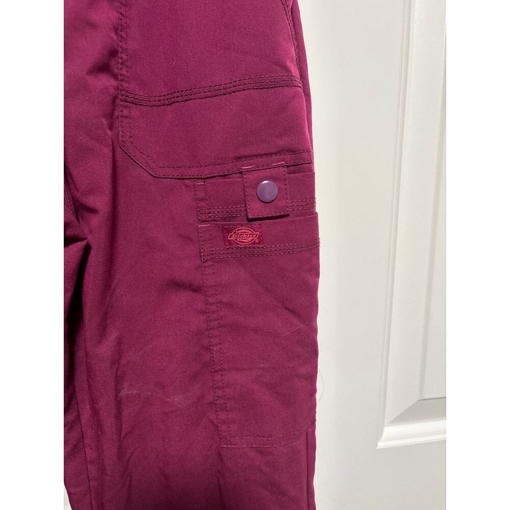 Dickies Tall XS Burgundy Drawstring Cargo Pants - Picture 6 of 8